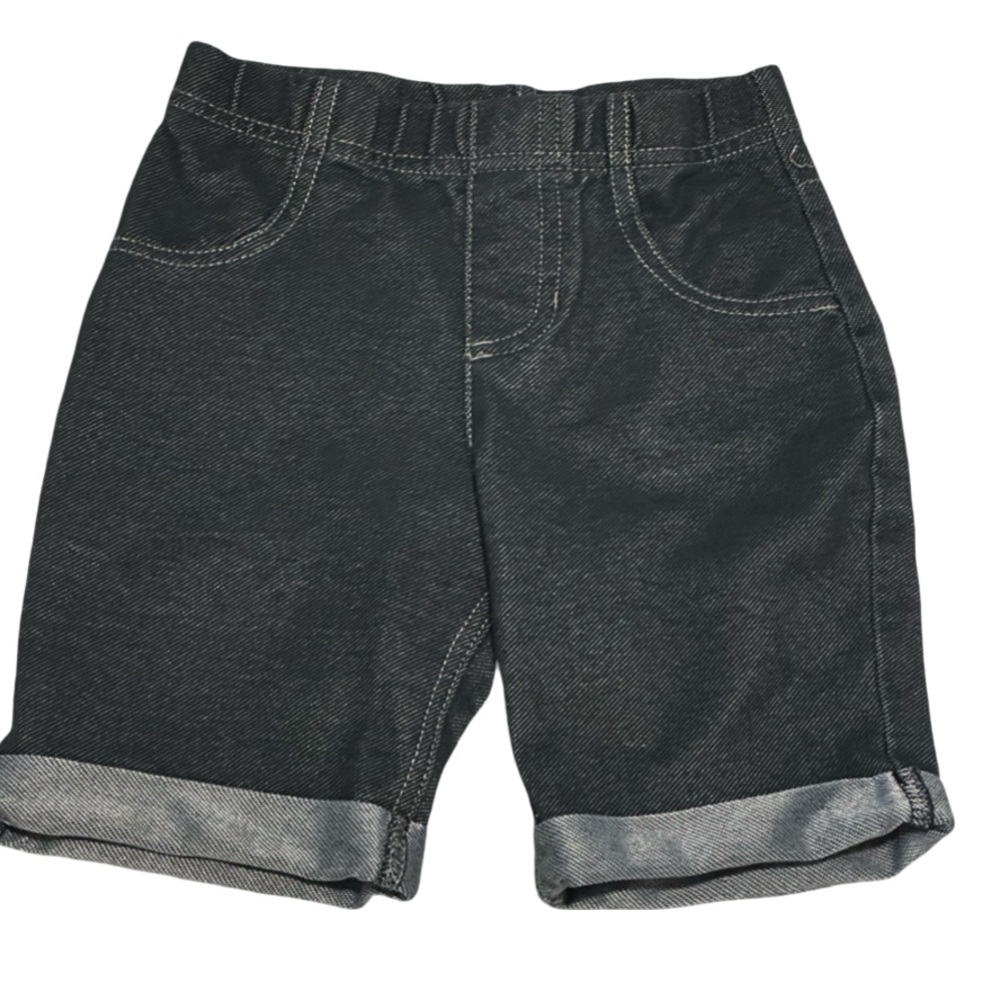 365 Kids From Garanimals Denim Shorts Size 6 Rolled Hem Pull On Dark Wash